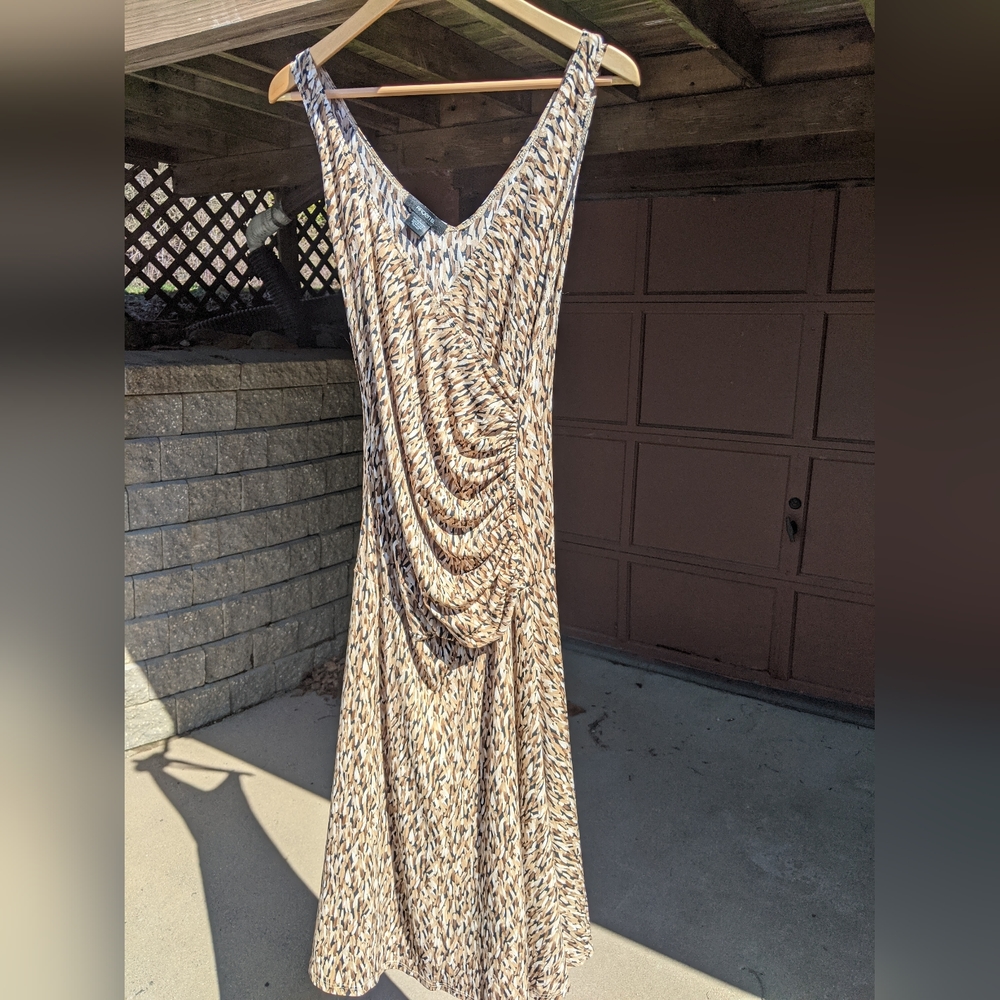 Brown Patterned Dress